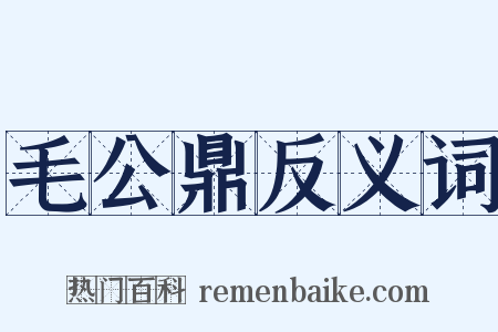 毛公鼎反义词是什么意思的图片